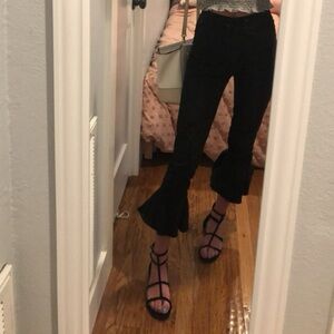 Lioness Black Flare Ankle Pants